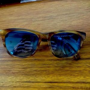 Warby Parker sunglasses with blue lenses